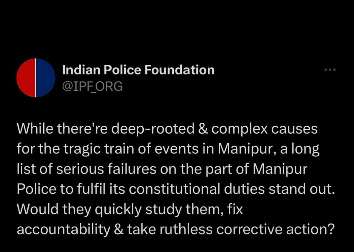 Authority_Of_EG's tweet photo. @IPF_ORG gave a tight slap on the face of @manipur_police for their partisan role in the #ManipurVoilence . The Manipur Police needs a serious lesson on ethics,Constitutional roles and duties.They must be above politics, ethnicity and religion
#ManipurTapes
#Kuki
#MeiteiWarCrimes https://t.co/SzgHDN55zH