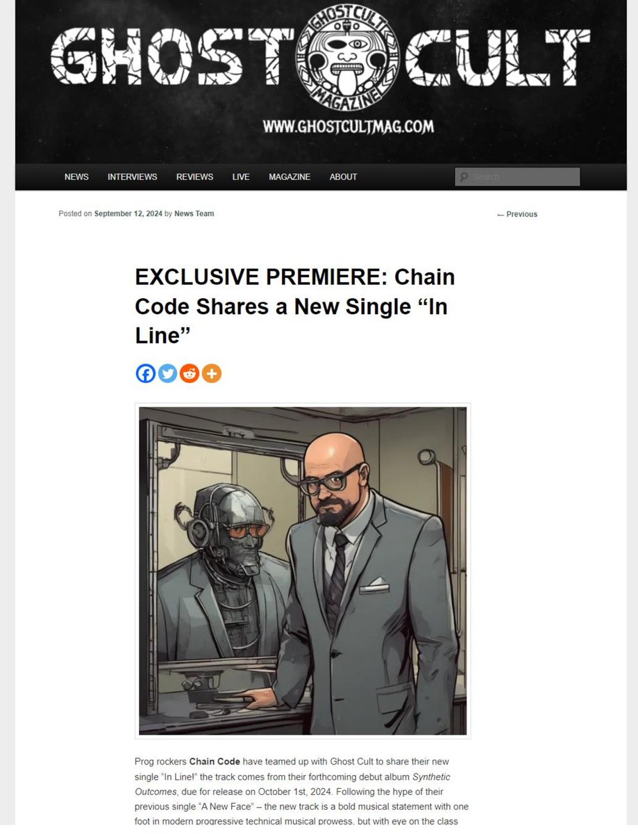 AsherMedia's tweet image. Check out the track premiere on @ghostcultmag 

ghostcultmag.com/exclusive-prem…

CHAIN CODE Challenge Technology In Sci-Fi Heavy, Proggy Single “In Line”; Debut Album “Synthetic Outcomes” Out Oct  2024

#ghostcultmag #chaincode #prog #progressive #progrock #progmetal #psychedelic