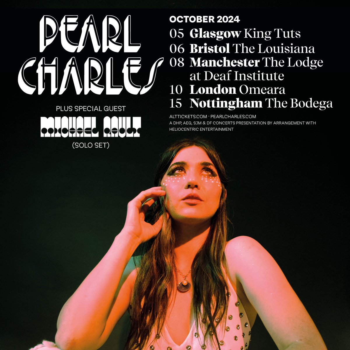 Pearl Charles (@pearl_charles) on Twitter photo 🎉 Surprise! Our very own <a href="/MichaelRault/">Michael Rault</a> will regale us with his angelic voice & magical songs before all of our UK shows next month! Michael hasn’t played a show across the pond since 2018, so don’t miss out on what are sure to be some very special and legendary nights of music! 🎉 Surprise! Our very own <a href="/MichaelRault/">Michael Rault</a> will regale us with his angelic voice & magical songs before all of our UK shows next month! Michael hasn’t played a show across the pond since 2018, so don’t miss out on what are sure to be some very special and legendary nights of music!
