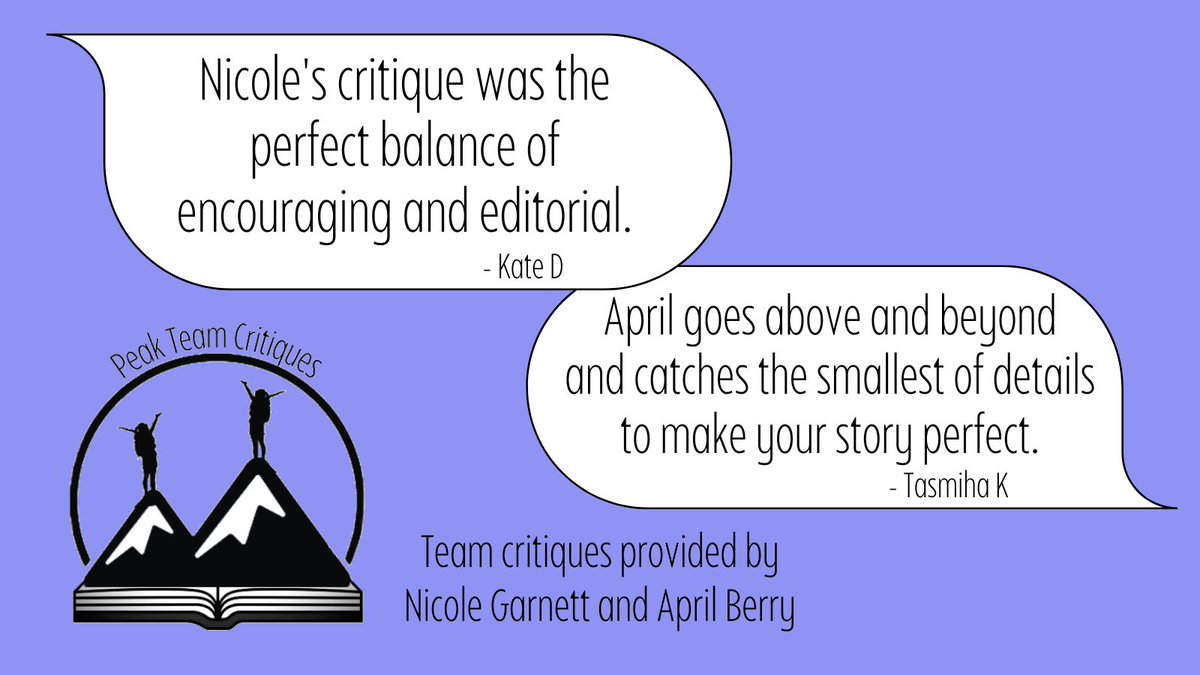 📢#PB CRITIQUE GIVEAWAY📢
Happy 12th, #writingcommunity!

I've teamed up w/ <a href="/AprilBerryBooks/">April Berry</a> to create PEAK TEAM CRITIQUES, which offers TWO sets of eyes on your manuscript!👀

To kick off our launch, we are offering a FREE critique!
To enter, comment w/ a GIF related to your MS!