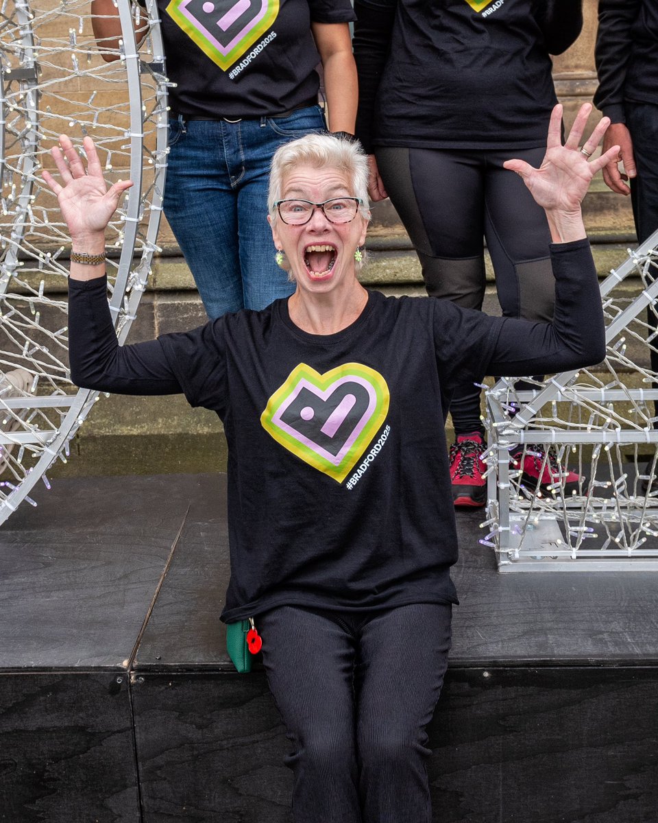 Don’t miss the big announcement! The first part of the Bradford 2025 UK City of Culture programme goes live at 7.30pm 🎉

Put your hands together for our awesome volunteers, who joined us for a small moment of joy and calm before the reveal later this evening 👏

#UKCityofCulture