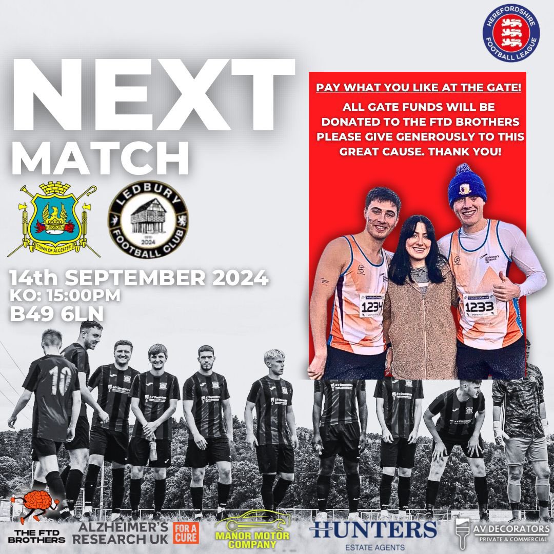 ❤️🖤 Join the Romans at Stratford Road this weekend as we play hosts to Ledbury Town

PAY WHAT YOU LIKE AT THE GATE - With all gate funds being donated to the FTD Brothers, Jordan &amp; Cian Adams

Please donate generously. #ForACure🧡

justgiving.com/fundraising/ft…