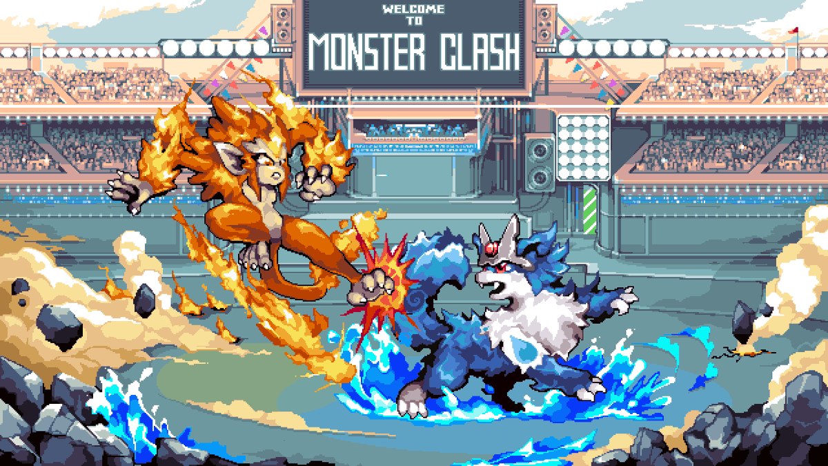 Game arena concept art by our <a href="/NoobiruP43186/">Noobiru_pixvsjart</a> and <a href="/GrimmNail/">grimmnail</a> 🔥

#pixelart #ドット絵 #indiegames