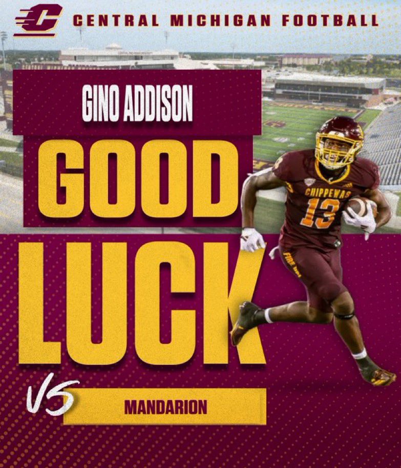 Gino X Addison 2026 RB⭐️ (@superstar_gio) on Twitter photo Thanks <a href="/CMU_Football/">Central Michigan Football</a> for the edit♥️💛@CustanceCalvin @garrettbutler80 <a href="/CoachMcNamara9/">Ryan McNamara</a> Thanks <a href="/CMU_Football/">Central Michigan Football</a> for the edit♥️💛@CustanceCalvin @garrettbutler80 <a href="/CoachMcNamara9/">Ryan McNamara</a>