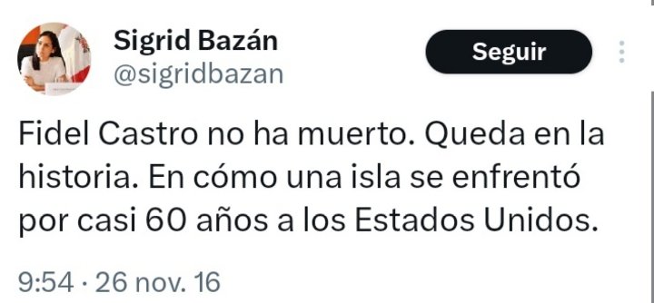 Sigrid Bazán, qué conchuda eres. No importa cuándo se lea esto.