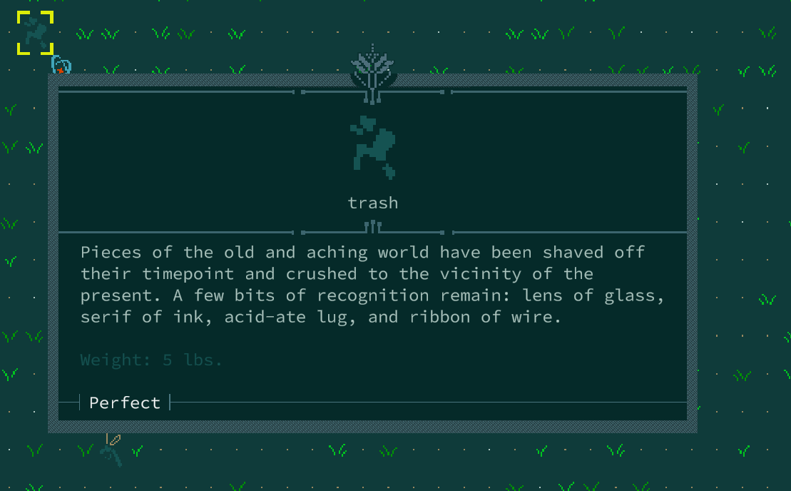 It's finally done.

I wrote and edited and rewrote (over the years, in some cases, several times) descriptions for the 2000+ objects in the game.

Here's the last one, finished 5 minutes ago. it's trash