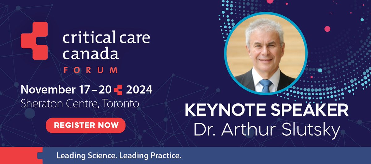 Join us on Monday, November 28th for the CCCF 2024 Opening Keynote: The Past, Present and Future of ‘ARDS’ with Dr. Arthur Slutsky. For more information, visit criticalcarecanada.com/program-2/ Register Now!
#CCCF2024