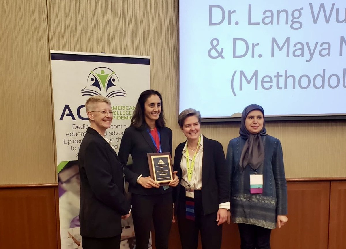 A big congratulations to QSU faculty member Dr. Maya Mathur for receiving the Early Career Epidemiologist Award (Methodology Stream) from the American College of Epidemiology. Well deserved, Maya!