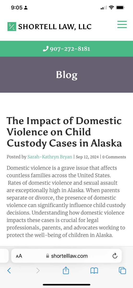 To work with a law firm that understands domestic violence and child custody law in #Alaska, please call 907-272-8181 today.
#DomesticViolence #Divorce 
shortelllaw.com/the-impact-of-…