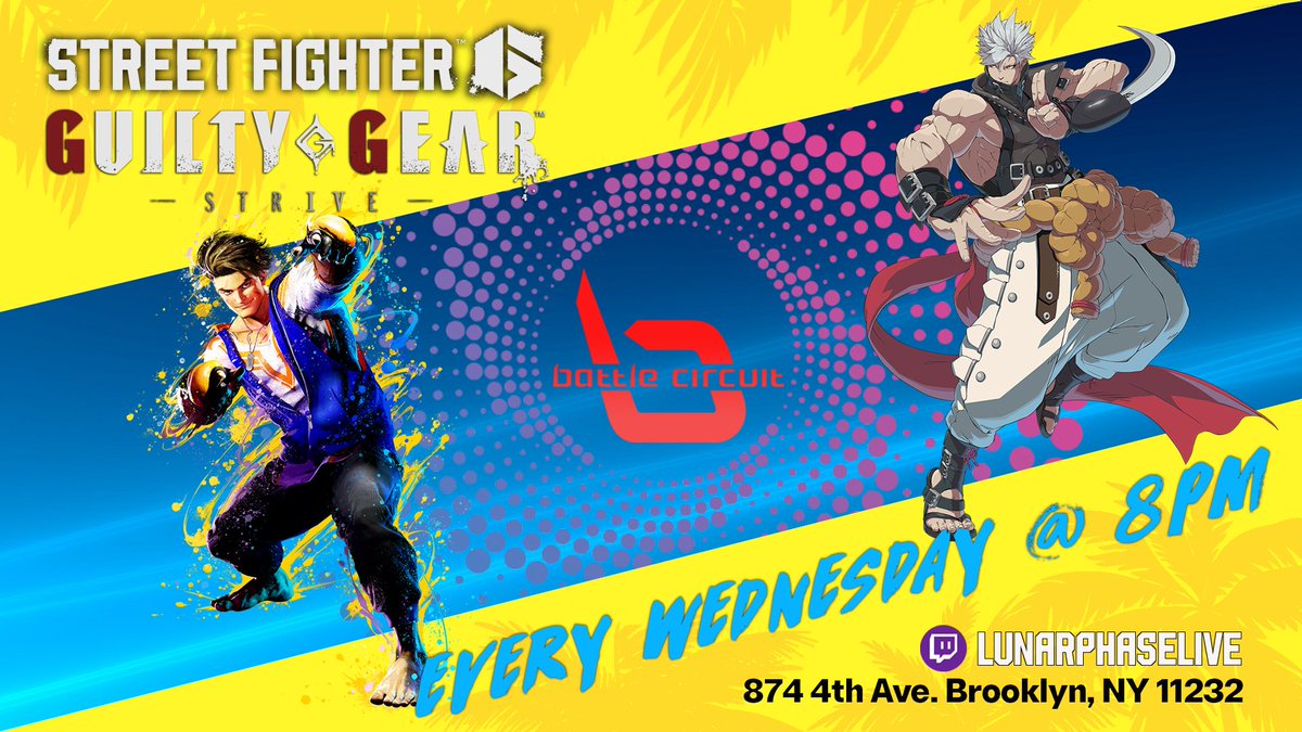 We'll be adding Guilty Gear Strive back to NLBC each Wednesday alongside with Street Fighter 6. Also the venue fee will be $10 and each game entry will be $5 from now on.