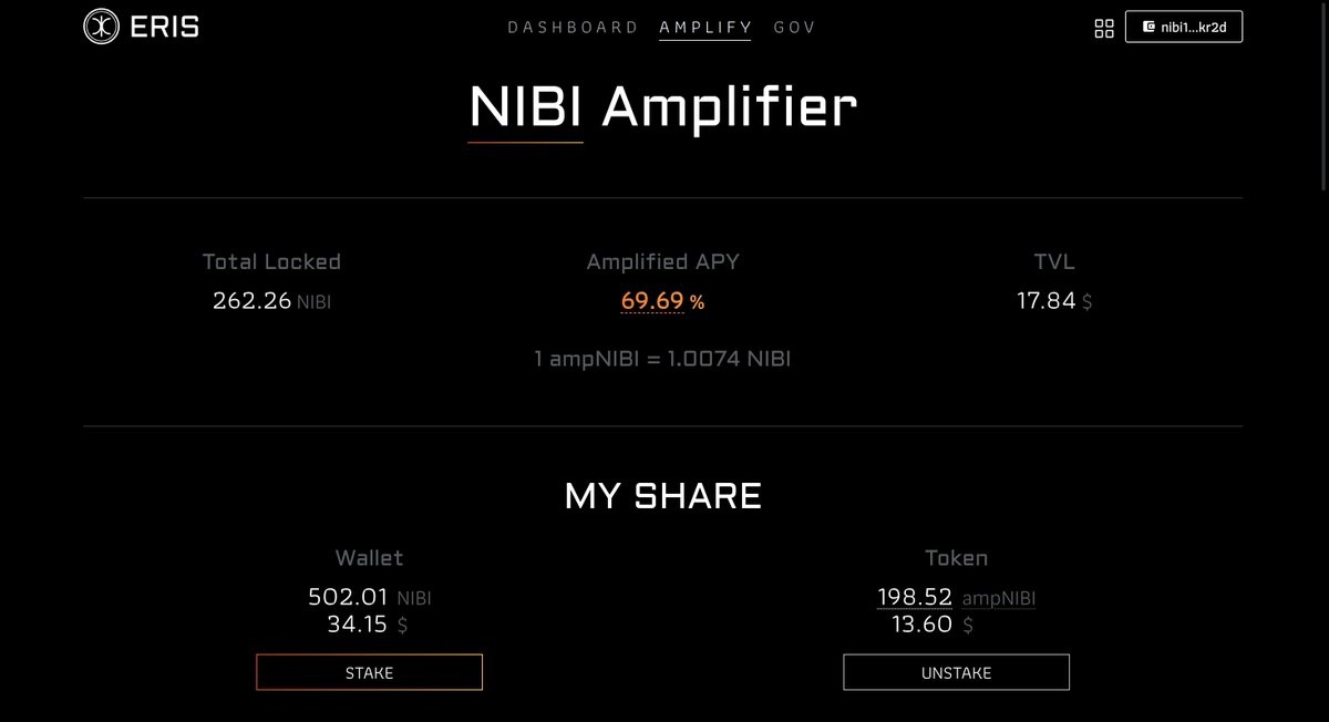 nembiru_th's tweet photo. Have you guys tried staking $NIBI on @eris_protocol?
I've tried it, and It's a very easy to stake with a nice UX/UI. You guys should try it!!
Don't miss this ❗️
Let's stake on @NibiruChain 💜
#Nembiru #NibiruChain #Erisprotocol #Staking https://t.co/mu7XolHRiN