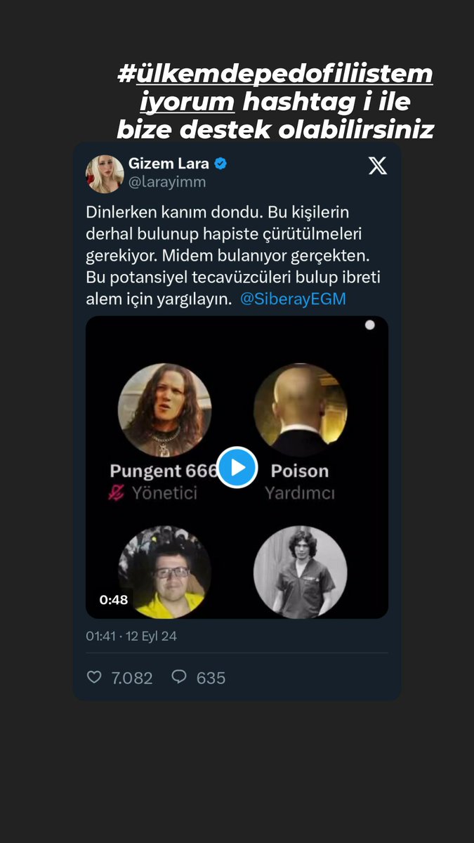 #sondakika pungent666 adlı kullanıcı antalya'da gözaltına alındı. 

X space odasında kız çocuklarına yönelik ahlaksız söylemlerde bulunan kişiler hakkında,  siper suçlarla mücadele daire başkanlığı tarafından soruşturma başlatıldı. 
#ülkemdepedofiliistemiyorum <a href="/larayimm/">Gizem Lara</a>