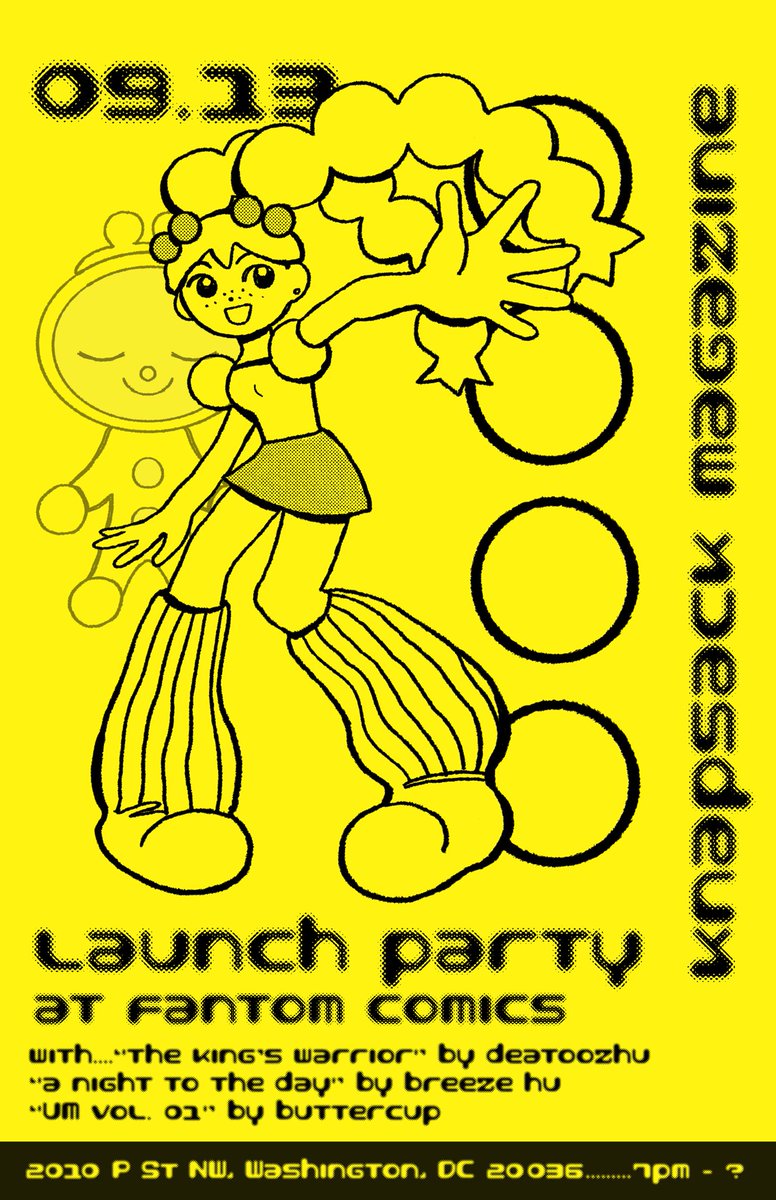 🪩💻🎧 KNAPSACK MAG VOL. 1 - PRE-SPX 𝐋𝐀𝐔𝐍𝐂𝐇 𝐏𝐀𝐑𝐓𝐘 at @fantomcomics TOMORROW! there will be cake, we are bringing pocky and stickers and polaroids 💞 come celebrate with us! 🤍 7 pm ~ pls wear a mask!