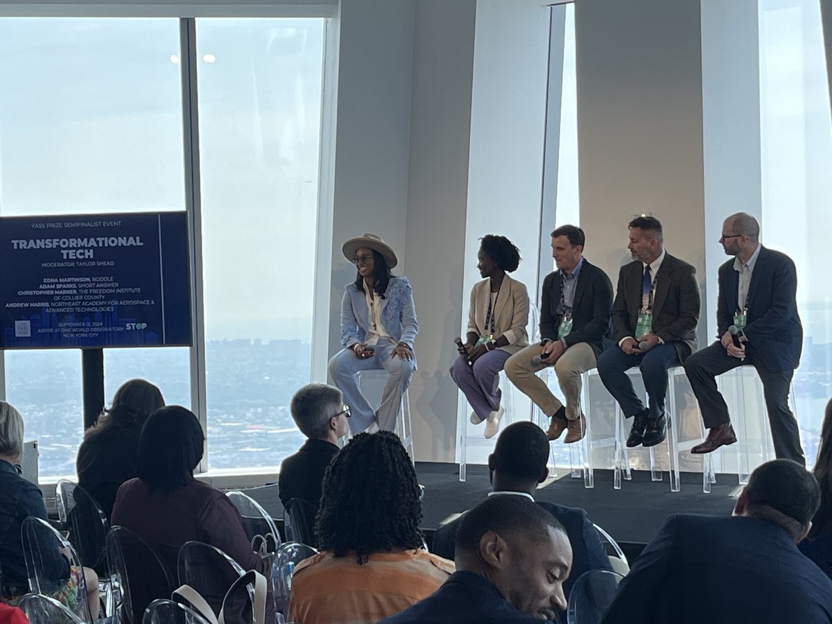 The Center for Education Reform (@edreform) on Twitter photo Kicking off our afternoon panels with Transformational Tech, moderated by <a href="/YassPrize/">The Yass Prize</a> alum <a href="/MissTaylorShead/">Taylor AlexSandra Shead</a> of <a href="/StemuliStudios/">Stemuli</a>, with <a href="/EdnaMartinson/">Edna Martinson</a> of <a href="/BoddleLearning/">Boddle Learning</a>, <a href="/mrsparkstweets/">Adam Sparks</a> of <a href="/myshortanswer/">Short Answer</a>, Christopher Marker of <a href="/FreedomCollier/">The Freedom Institute of Collier County</a>, and Andrew Harris of <a href="/NEAAAT_Aerospac/">NEAAAT</a>! Kicking off our afternoon panels with Transformational Tech, moderated by <a href="/YassPrize/">The Yass Prize</a> alum <a href="/MissTaylorShead/">Taylor AlexSandra Shead</a> of <a href="/StemuliStudios/">Stemuli</a>, with <a href="/EdnaMartinson/">Edna Martinson</a> of <a href="/BoddleLearning/">Boddle Learning</a>, <a href="/mrsparkstweets/">Adam Sparks</a> of <a href="/myshortanswer/">Short Answer</a>, Christopher Marker of <a href="/FreedomCollier/">The Freedom Institute of Collier County</a>, and Andrew Harris of <a href="/NEAAAT_Aerospac/">NEAAAT</a>!