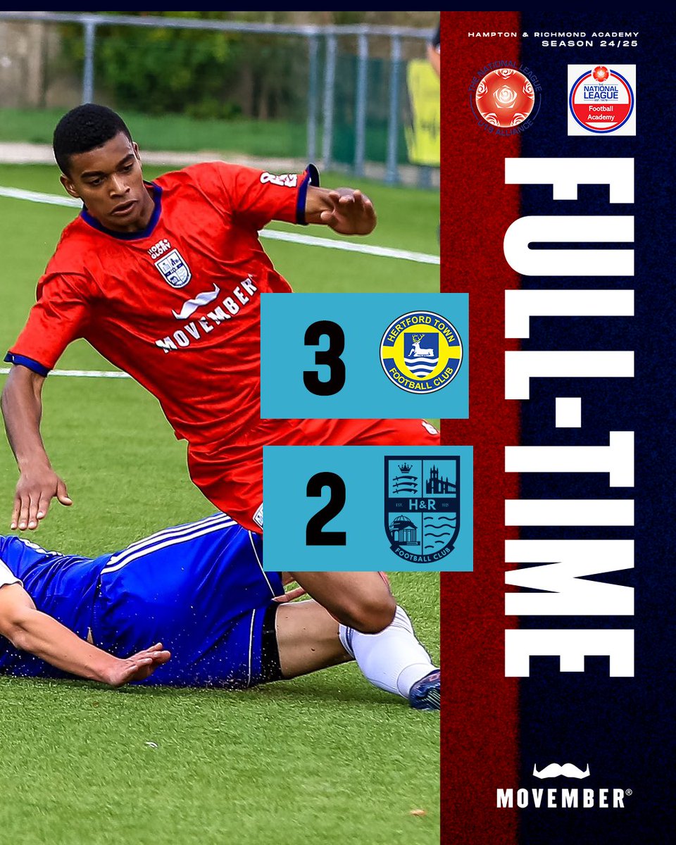 Yesterday saw our National League U19s narrowly defeated by a very strong Hertford Town side.

📸 @acm_media23 

#HAMRICHFC🔴🔵| #NLU19