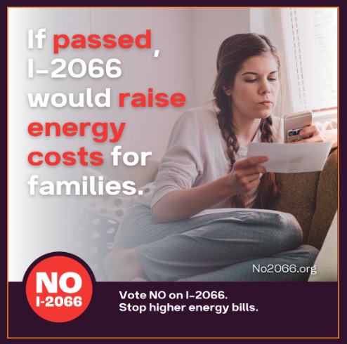 3Act_PugetSound's tweet photo. I-2066 would force utilities to keep spending on outdated technology - and put the extra costs on people’s bills.
It's a no-brainer: Vote NO on I-2066 to stop higher energy bills: https://t.co/vhQPydvWOG https://t.co/19XZ99AE4Q