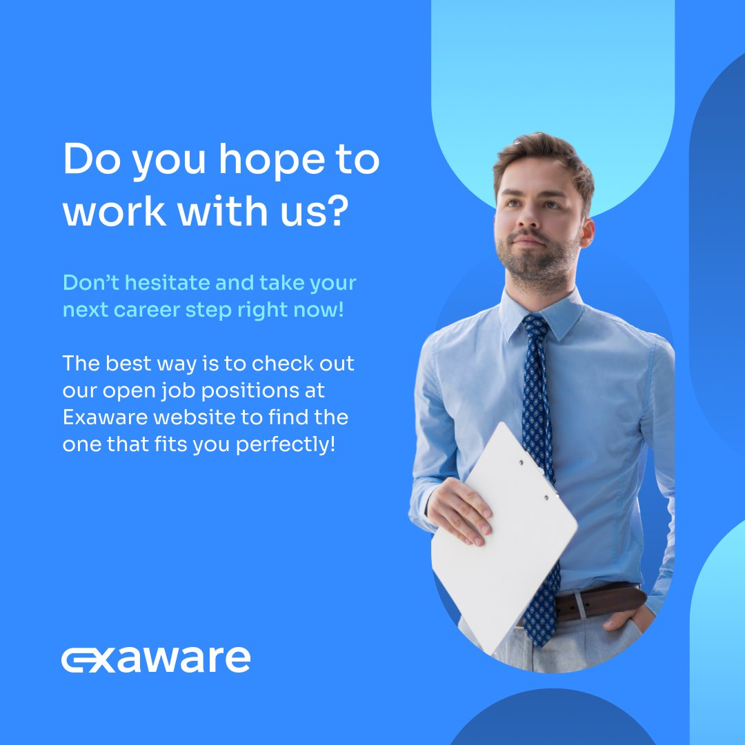 ExawareRouting's tweet image. 💼 Do you hope to work with us?
The best way is to check out our open job positions at exaware.com/careers to find the one that fits you perfectly!
🙌🏼 Don’t hesitate and take your next career step right now!

#OpenNetworking #TechInnovation #Exaware