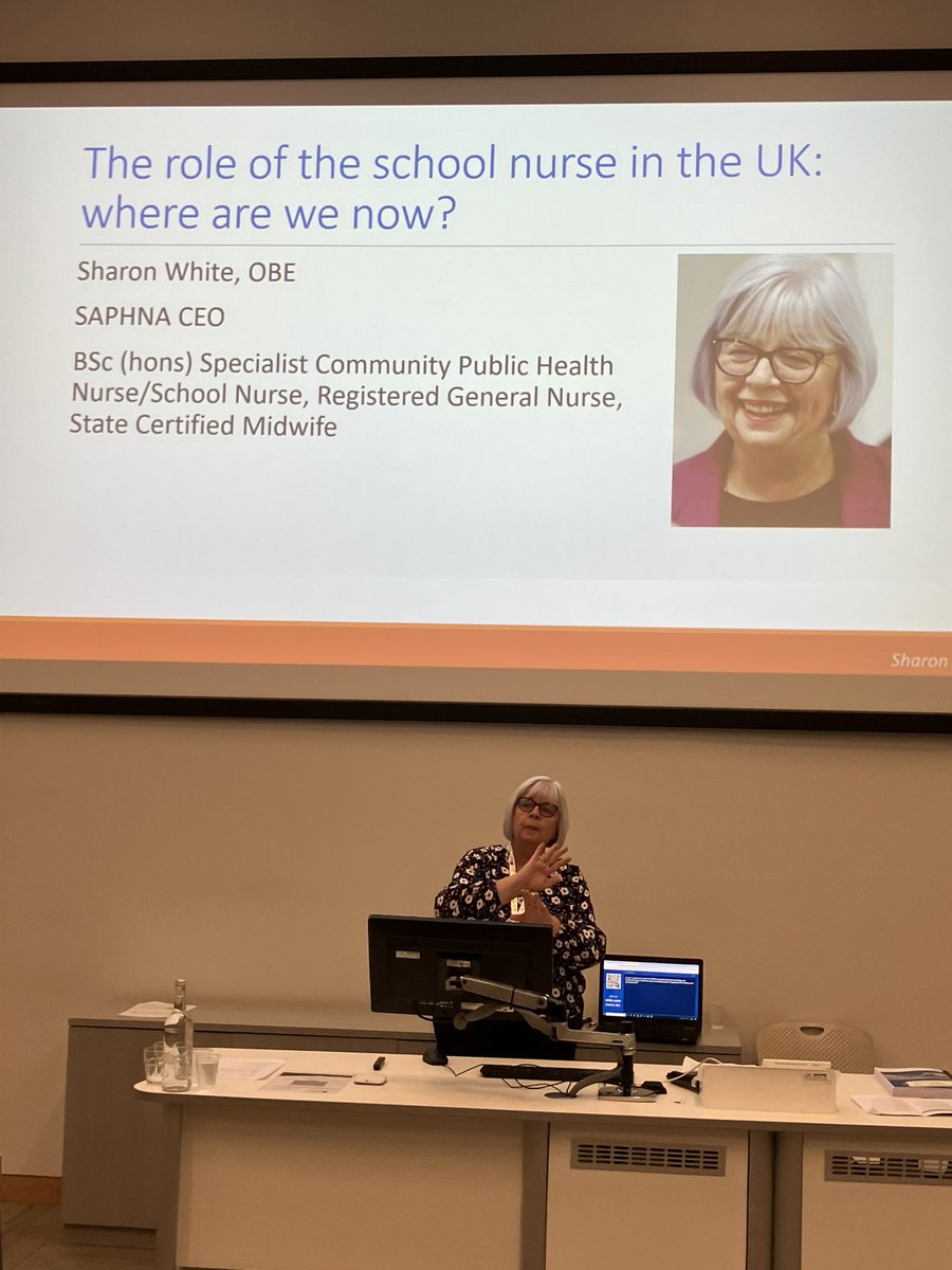 Great presentation today by @SAPHNAsharonOBE at #RCNresearch24 showcasing the vital of school nursing!!