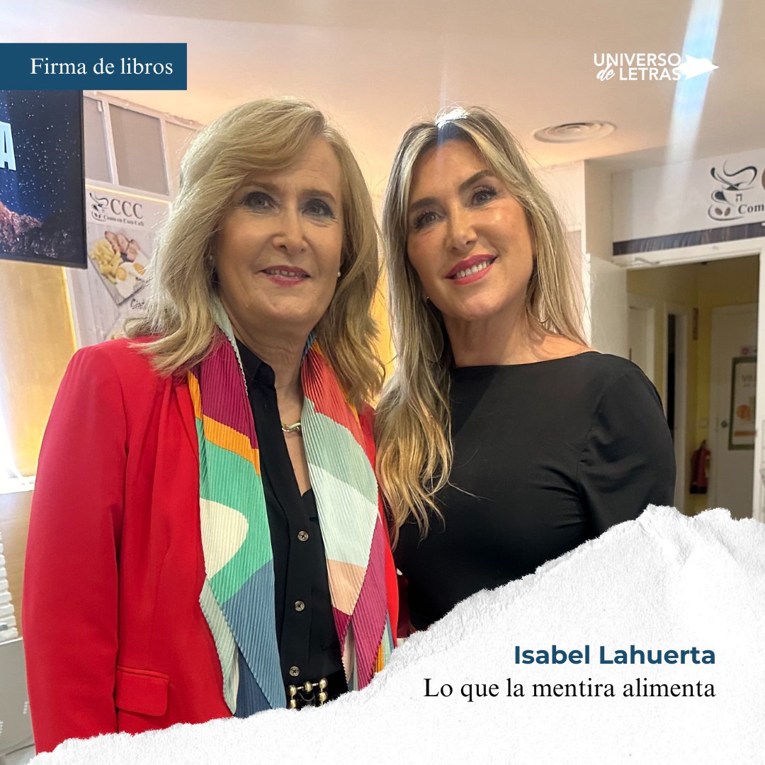Fotografías de una bonita presentación✨ del libro 📕Lo que la mentira alimenta de @isabellahuertabellido

Descubre su obra en 👉 universodeletras.com/libro/Lo-que-l…