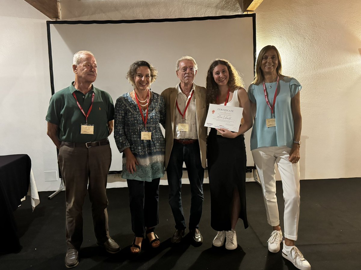 Congrats to Alice Calamita from La Sapienza in Rome for winning the PhD award of Italian OR society ! 👏👏👏 And congrats to her PhD advisor Laura Palagi too!
