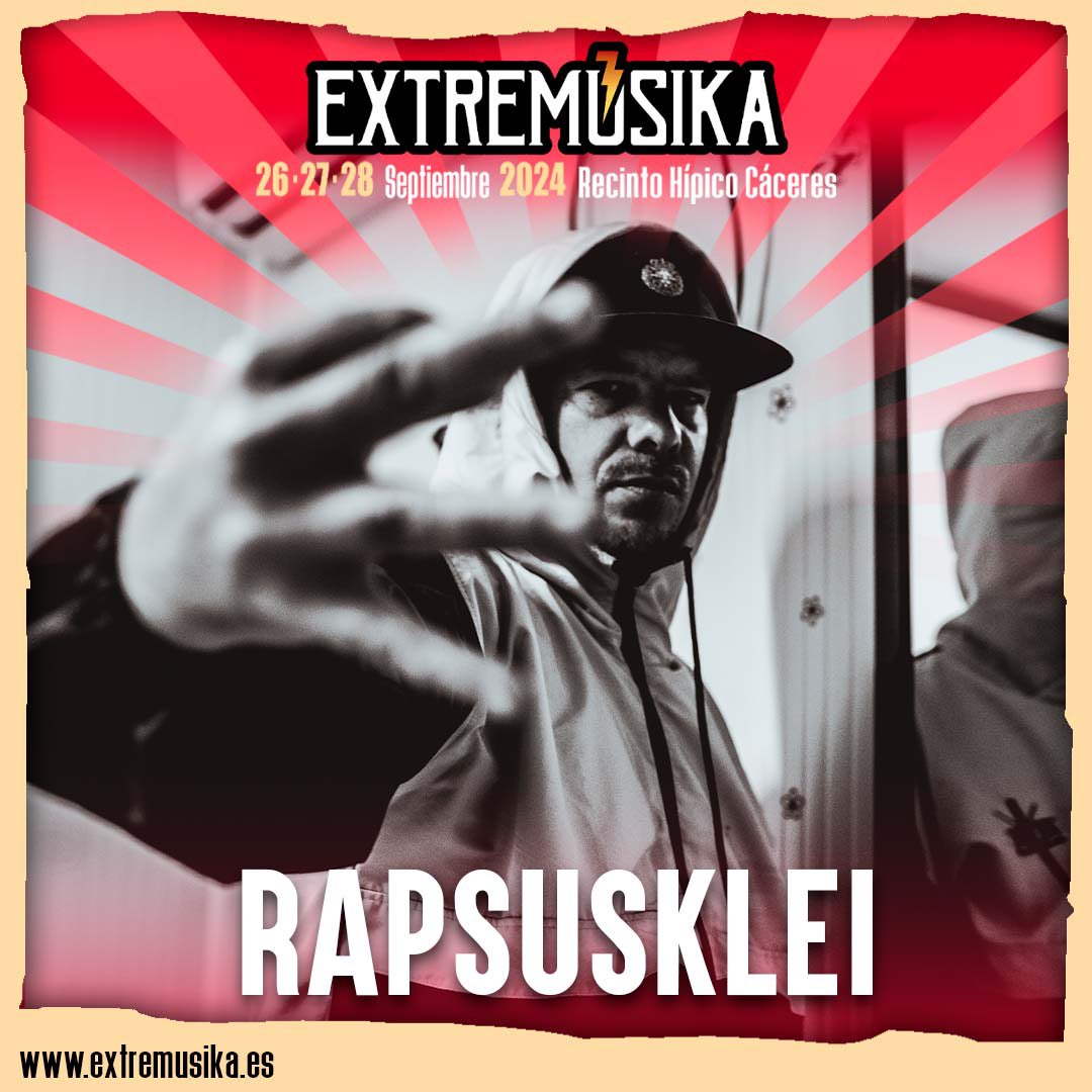 Extremúsika Festival (@extremusikaf) on Twitter photo ¡Nuestro espíritu tiene una cita con el master <a href="/RAPSUSKLEI1/">RAPSUSKLEI</a> el jueves 26 de septiembre en Extremúsika! ⚡️
‼️ ¡𝗔𝗵𝗼𝗿𝗮 𝗲𝘀 𝗲𝗹 𝗺𝗼𝗺𝗲𝗻𝘁𝗼 𝗱𝗲 𝗰𝗼𝗺𝗽𝗿𝗮𝗿 𝘁𝘂 𝗮𝗯𝗼𝗻𝗼 𝗼 𝗲𝗻𝘁𝗿𝗮𝗱𝗮 𝗱𝗲 𝗱𝗶́𝗮 𝗮𝗹 𝗺𝗲𝗷𝗼𝗿 𝗽𝗿𝗲𝗰𝗶𝗼!
🎫 extremusika.es ¡Nuestro espíritu tiene una cita con el master <a href="/RAPSUSKLEI1/">RAPSUSKLEI</a> el jueves 26 de septiembre en Extremúsika! ⚡️
‼️ ¡𝗔𝗵𝗼𝗿𝗮 𝗲𝘀 𝗲𝗹 𝗺𝗼𝗺𝗲𝗻𝘁𝗼 𝗱𝗲 𝗰𝗼𝗺𝗽𝗿𝗮𝗿 𝘁𝘂 𝗮𝗯𝗼𝗻𝗼 𝗼 𝗲𝗻𝘁𝗿𝗮𝗱𝗮 𝗱𝗲 𝗱𝗶́𝗮 𝗮𝗹 𝗺𝗲𝗷𝗼𝗿 𝗽𝗿𝗲𝗰𝗶𝗼!
🎫 extremusika.es