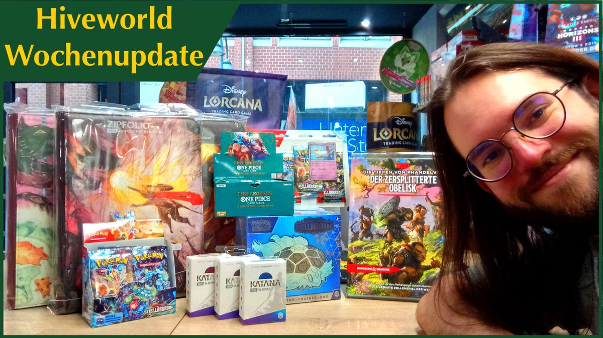 Hiveworld (@hiveworldkoeln) on Twitter photo #Hiveworld Wochenupdate - Pokémon Stellarkrone, One Piece OP08 und vieles mehr!
Diese Woche sind wieder tolle Neuheiten bei uns angekommen! Für Brettspiel News: <a href="/spieldurst/">Spieldurst</a>
oder hiveworld.de/news/
youtu.be/LPeemPeCIDE
————————————
#TCG #Sammelkarten #Hiveworld Wochenupdate - Pokémon Stellarkrone, One Piece OP08 und vieles mehr!
Diese Woche sind wieder tolle Neuheiten bei uns angekommen! Für Brettspiel News: <a href="/spieldurst/">Spieldurst</a>
oder hiveworld.de/news/
youtu.be/LPeemPeCIDE
————————————
#TCG #Sammelkarten