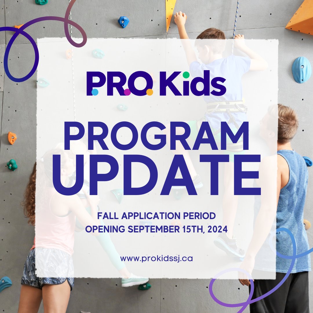 The City of Saint John will open the P.R.O. Kids online application portal for the 2024 fall season at 9 am on September 15th.

🖱saintjohn.ca/en/news-and-no…

Français : x.com/villeSaintJohn