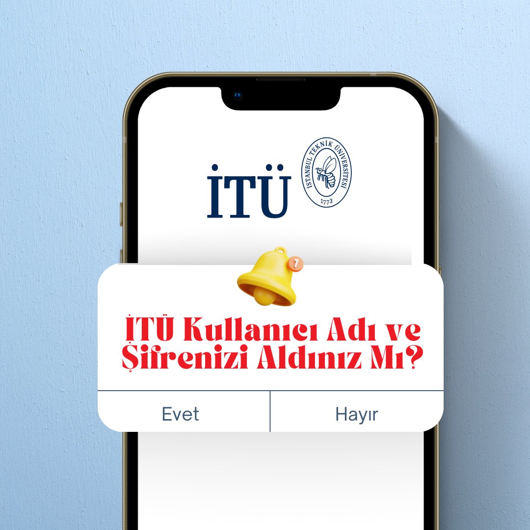 itu1773's tweet image. İTÜ kullanıcı adı ve şifrenizi aldınız mı❓🐝

Detaylı bilgi için 👉 bidb.itu.edu.tr/yeni-kazanan-o…