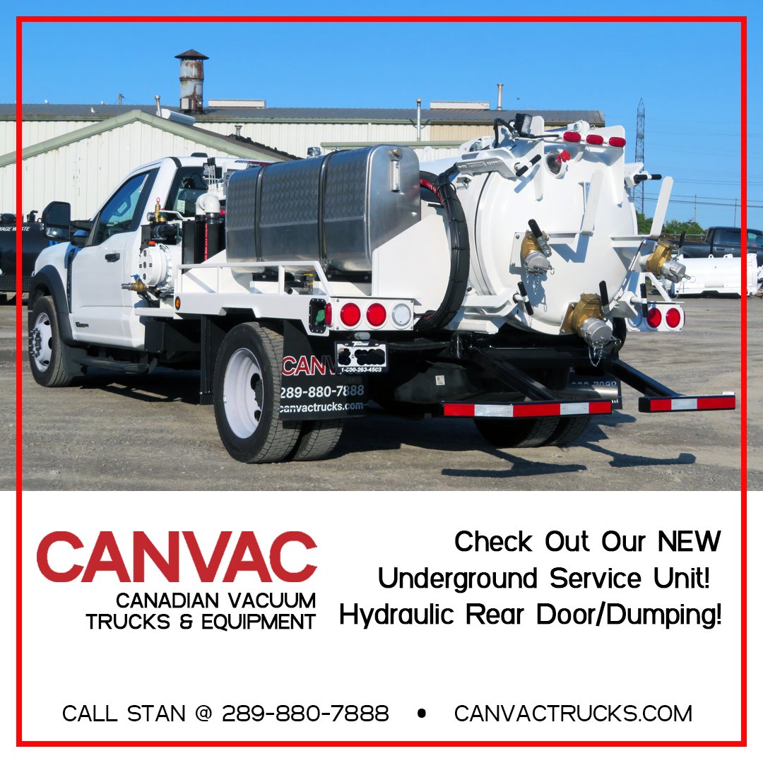 CanvacTrucks's tweet photo. Canvac has now partnered with Transway Systems in Hamilton to redesign our low profile unit for underground applications. Call Stan 289-880-7888 for more detailed specs and pricing.
#Canvac #VacuumTruck #Underground
https://t.co/GrFypQIKgv https://t.co/WZoD0BcTM3