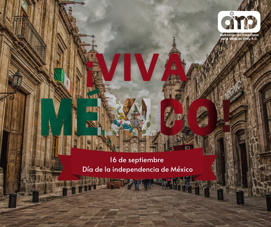 AIMO_AC's tweet photo. ¡Viva México!🇲🇽

Hoy celebramos la grandeza de nuestra patria, la riqueza de nuestra cultura y la valentía de quienes lucharon por nuestra libertad.

¡Que viva la independencia y que viva México! 🎉

#DíaDeLaIndependencia #VivaMéxico #OrgulloMexicano https://t.co/y565bkwKKh
