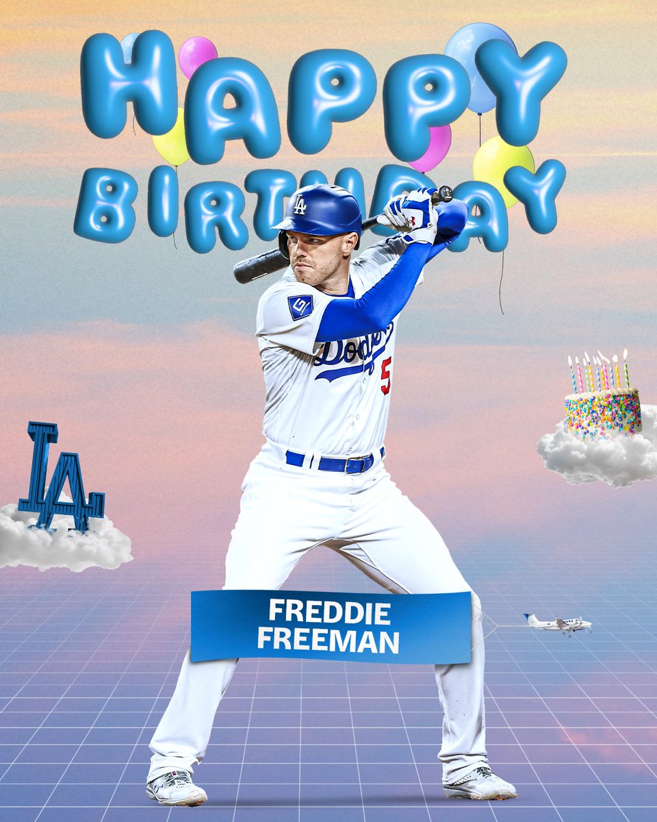 Dodgers's tweet photo. Happy birthday, @FreddieFreeman5! https://t.co/v5LAQ2UX7p