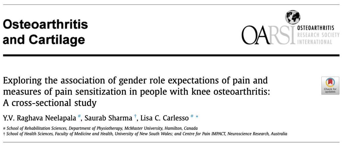Osteoarthritis and Cartilage Journals tweet media