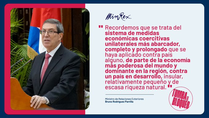 "El Informe revela estos impactos con datos y experiencias específicas. Demuestra el daño intencionalmente provocado a las familias cubanas". #TumbaElBloqueo #EducacionManicaragua #EducacionVillaClara #CubaMined