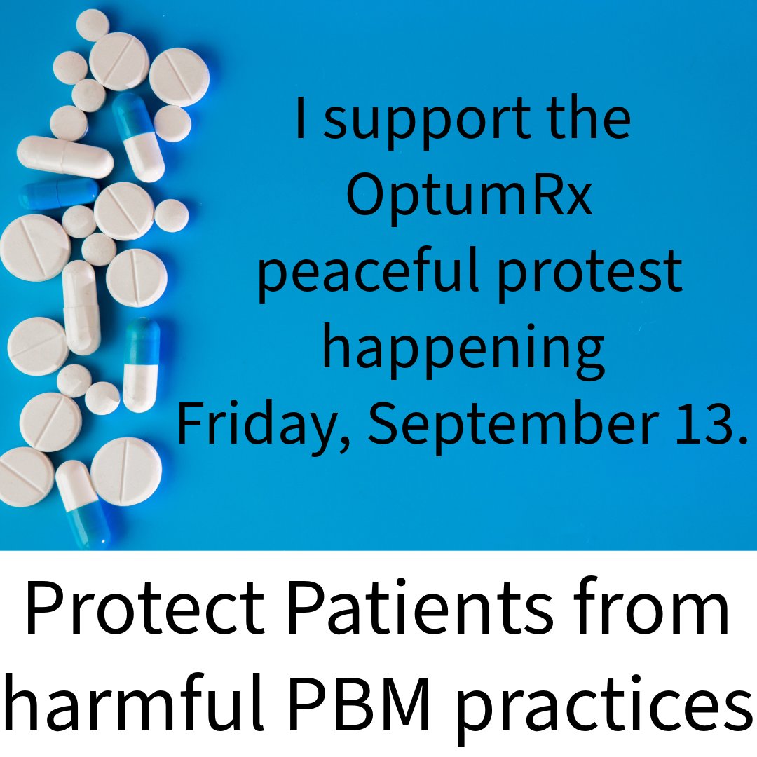 BethWaldron's tweet photo. As a patient who was harmed by my PBM's practice of non-medical drug switching, I support #PBMreformNOW.  United Health's #OptumRx is 1 of just 3 corporations who control 80% of American's prescription drug access.  It's time for greater patient consumer protections. https://t.co/6RRLAYXUEM