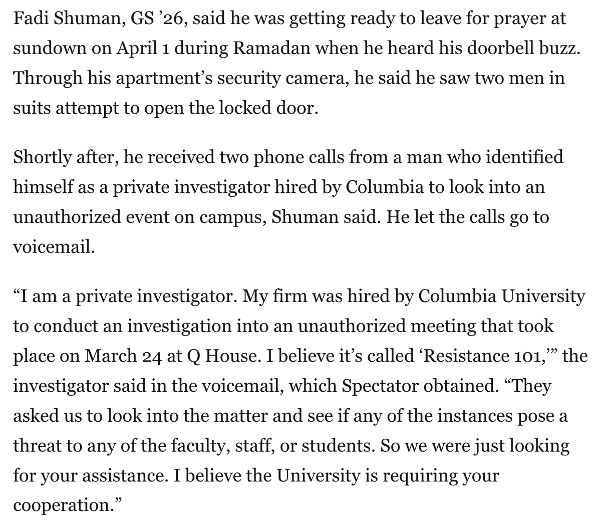 August Phillips (@augustphillips_) on Twitter photo This story has been in the works for months, as Columbia and Barnard's surveillance and disciplinary operation for student protesters has expanded and evolved. Read all the exceptional reporting in <a href="/ColumbiaSpec/">Columbia Daily Spectator</a>: This story has been in the works for months, as Columbia and Barnard's surveillance and disciplinary operation for student protesters has expanded and evolved. Read all the exceptional reporting in <a href="/ColumbiaSpec/">Columbia Daily Spectator</a>: