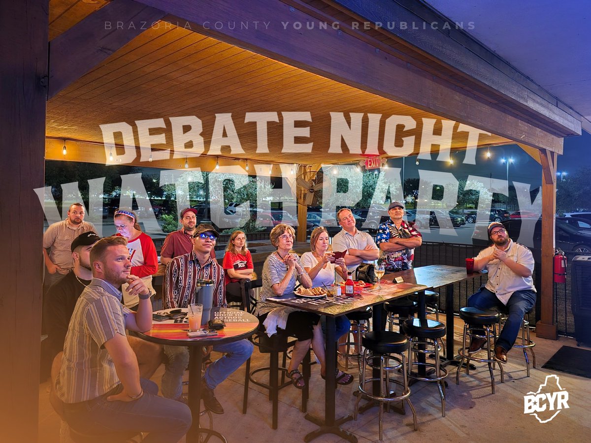 BrazoriaCtyYR's tweet photo. Thank you to everyone who came out to our Debate Night Watch Party - it was a blast! 🇺🇸🇺🇸 https://t.co/o6N8vsDxr1