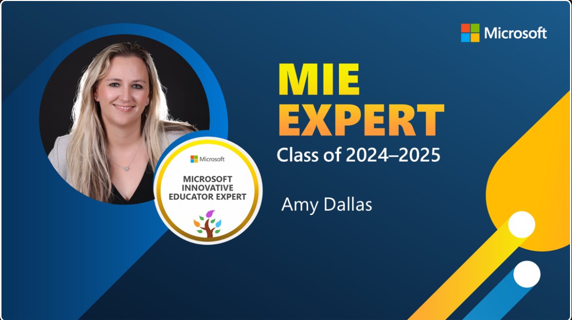 amy dallas (@amydallas1985) on Twitter photo To be recognized as part of the #MIEExpert community is always a privilege and a moment to reflect on the hard work and passion educators place in their everyday teaching. Thank you <a href="/MicrosoftEDU/">Microsoft Education</a> for another year of learning and collaboration To be recognized as part of the #MIEExpert community is always a privilege and a moment to reflect on the hard work and passion educators place in their everyday teaching. Thank you <a href="/MicrosoftEDU/">Microsoft Education</a> for another year of learning and collaboration