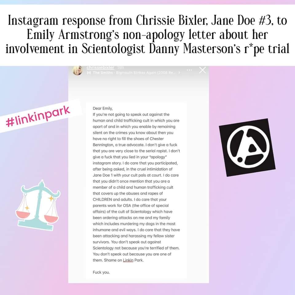 Nothing says a great night like capitalizing on the the victims of a rapist! Right <a href="/mikeshinoda/">Mike Shinoda</a> &amp; <a href="/linkinpark/">LINKIN PARK</a>? 🙄 How can someone who doesn't believe in metal health sing Chester Bennington's songs with any conviction! 🤬

#LinkinPark #EmilyArmstrong #rape #supporter