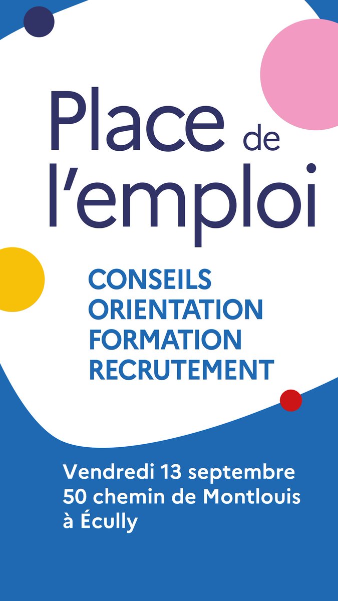 <a href="/FranceTravail/">France Travail</a> 
On vous l'avait promis 😉!
👀J-1 : La Place de l'Emploi #QPV d'#Ecully avec #FTravail #tassin et <a href="/FTravail_ARA/">France Travail Auvergne-Rhône-Alpes</a> et <a href="/MMIE_LyonMetrop/">Maison Métropolitaine d'Insertion pour l'Emploi</a>  <a href="/MissionLocaleLY/">Mission Locale Lyon</a> 
📌Trouver votre futur job ou formation
📌Booster votre carrière pro
 A demain🤩
<a href="/J_Sanfilippo/">Joseph SANFILIPPO</a> 
<a href="/IsabelleCharrel/">Isabelle CHARREL</a>
