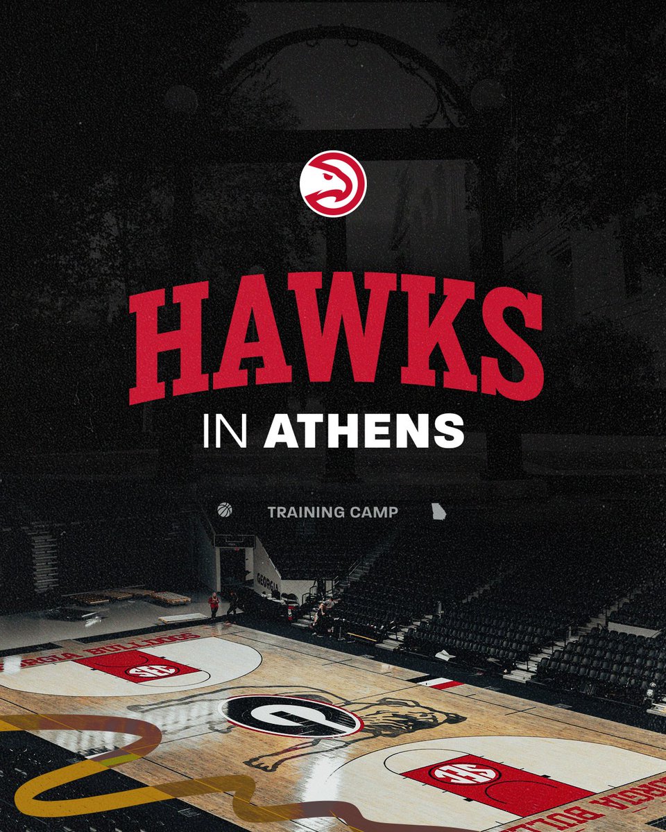 ATLHawks's tweet photo. Hawks 🤝 Dawgs

Training Camp this year will be at the University of Georgia 🏀🐶 https://t.co/E8TNiwAxJy