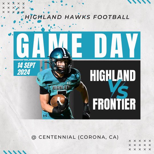 Off to CA for a business trip tomorrow!! Game is at Corona Centennial 12pm kick off.  LETS GOOOOOO <a href="/HighlandHawksFB/">Highland Hawks Football</a>