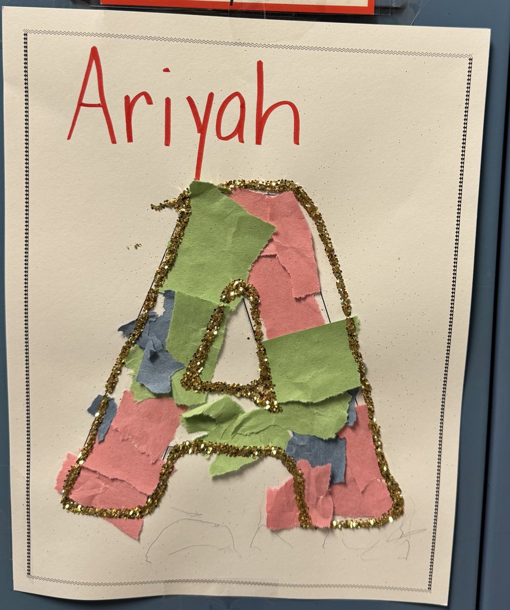 npinilla1's tweet photo. #Prek3 #TornPaper to strengthen our hands #finemotor We all need to start somewhere & allow our skills to develop in a positive learning environment to reach our goals! #Initialletter recognition & name #writingsample #WeCanDoHardThings ✋🏽✏️ https://t.co/Q124A1OPT7