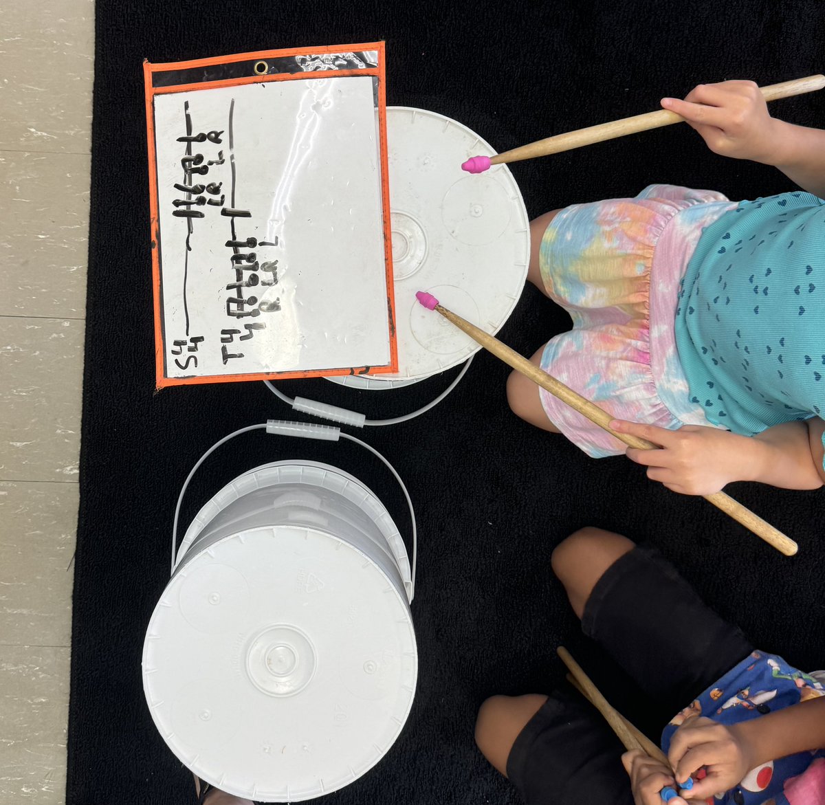 mmemattar's tweet photo. Writing drum parts for our friends to try! So fun!  🥁 https://t.co/9zl2A04cD8