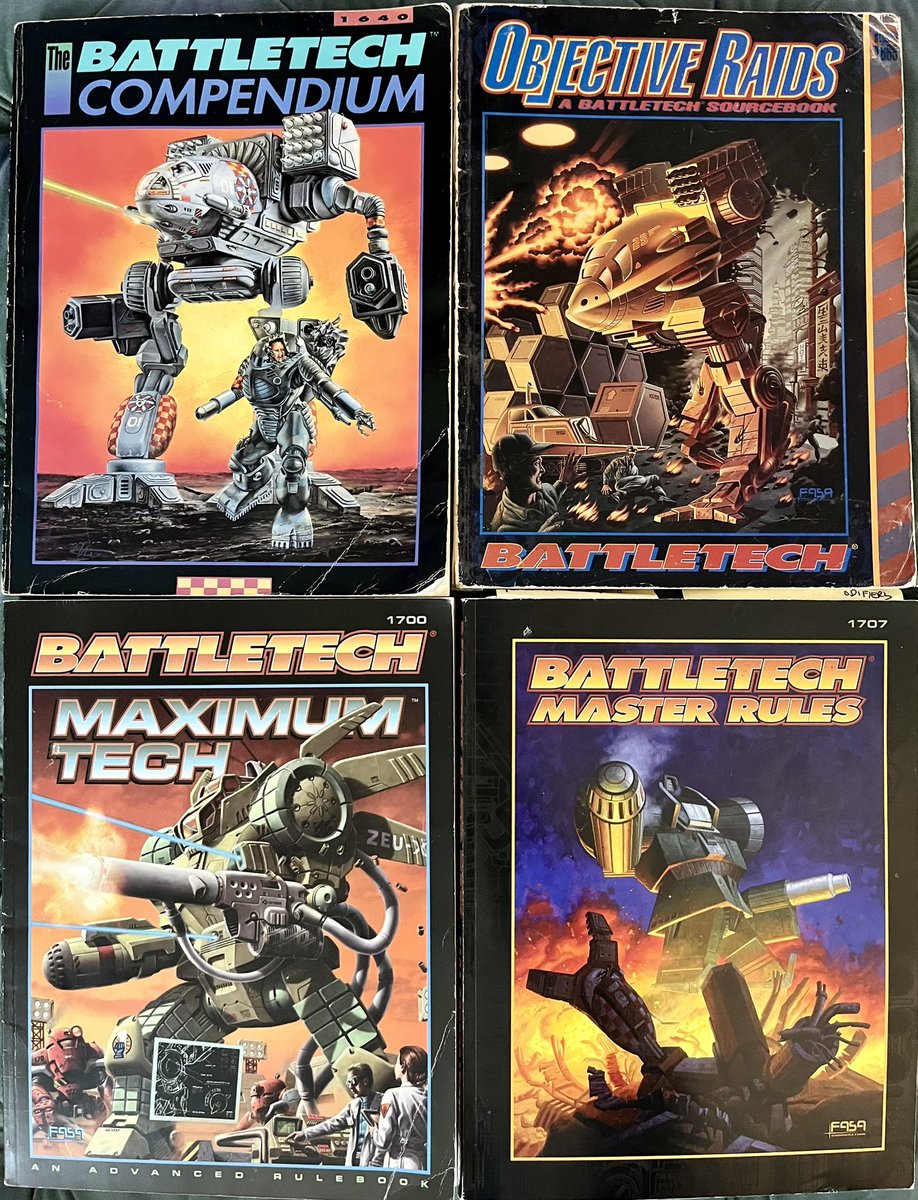 R2D24Life's tweet photo. These are the #Battletech Sourcebooks that have survived the years (with the added one from today).
I had a couple more that have been lost over the decades.
#ForTheFandom
#BoomerComics https://t.co/HtqvAriGhY