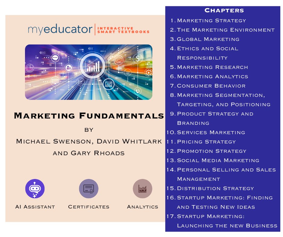 MyEducatorLLC's tweet image. Students will learn:
- Marketing Strategy: Craft plans that resonate.
- Research &amp;amp; Analytics: Make data-driven decisions.
- Product &amp;amp; Brand Management: Build what people love.

Get access here: app.myeducator.com/reader/web/159…
#MyEducator #AI #EdTech #Marketing #College