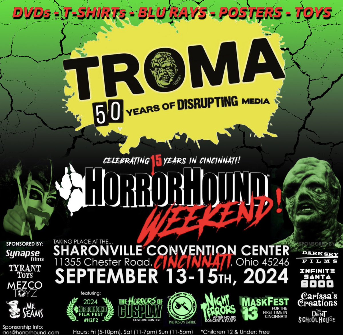 Lloyd Kaufman (@lloydkaufman) on Twitter photo New merch! This weekend! <a href="/TromaRon/">Ron Mackay</a> <a href="/Troma_Team/">ᴛʀᴏᴍᴀ ᴇɴᴛᴇʀᴛᴀɪɴᴍᴇɴᴛ</a> <a href="/icutmyelbows/">Wilma Dickfit</a> <a href="/KatieKadaverMKE/">Katie Kadaver</a> <a href="/80sbabyTru/">TRu_80sBaby_</a> <a href="/BDisgusting/">Bloody Disgusting</a> #TromaNow New merch! This weekend! <a href="/TromaRon/">Ron Mackay</a> <a href="/Troma_Team/">ᴛʀᴏᴍᴀ ᴇɴᴛᴇʀᴛᴀɪɴᴍᴇɴᴛ</a> <a href="/icutmyelbows/">Wilma Dickfit</a> <a href="/KatieKadaverMKE/">Katie Kadaver</a> <a href="/80sbabyTru/">TRu_80sBaby_</a> <a href="/BDisgusting/">Bloody Disgusting</a> #TromaNow
