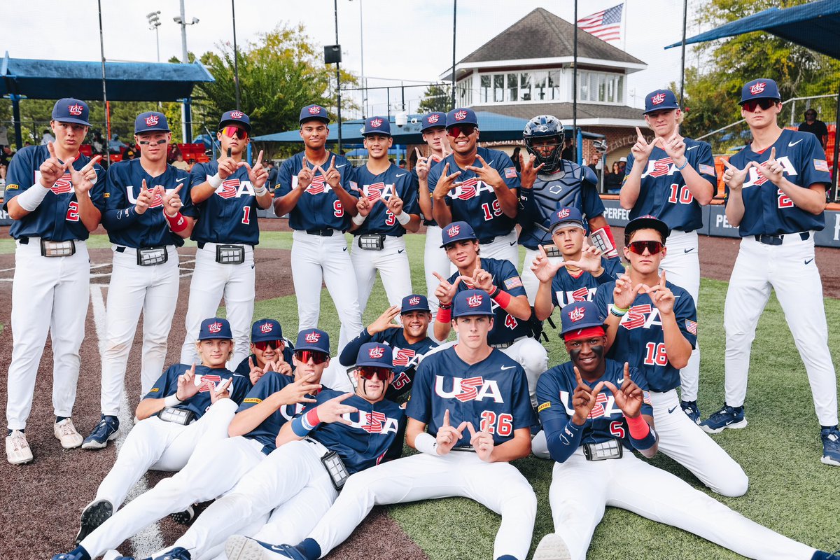 USABaseball15U's tweet photo. RECAP: #TeamUSA No-Hits Australia En Route to Series Sweep 🇺🇸🧹

📄: https://t.co/I0yqXtQa19 https://t.co/GlxxBXHmtX