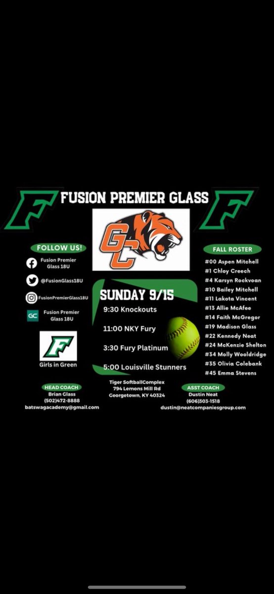 Can’t wait for our games this weekend at Georgetown! <a href="/UPIKE_softball/">UPIKE Softball</a> @LWCSoftball <a href="/asburysoftball1/">Asbury Softball</a> <a href="/SUSoftball/">Spalding U Softball</a> <a href="/GC_SoftballTeam/">Georgetown College Softball</a>