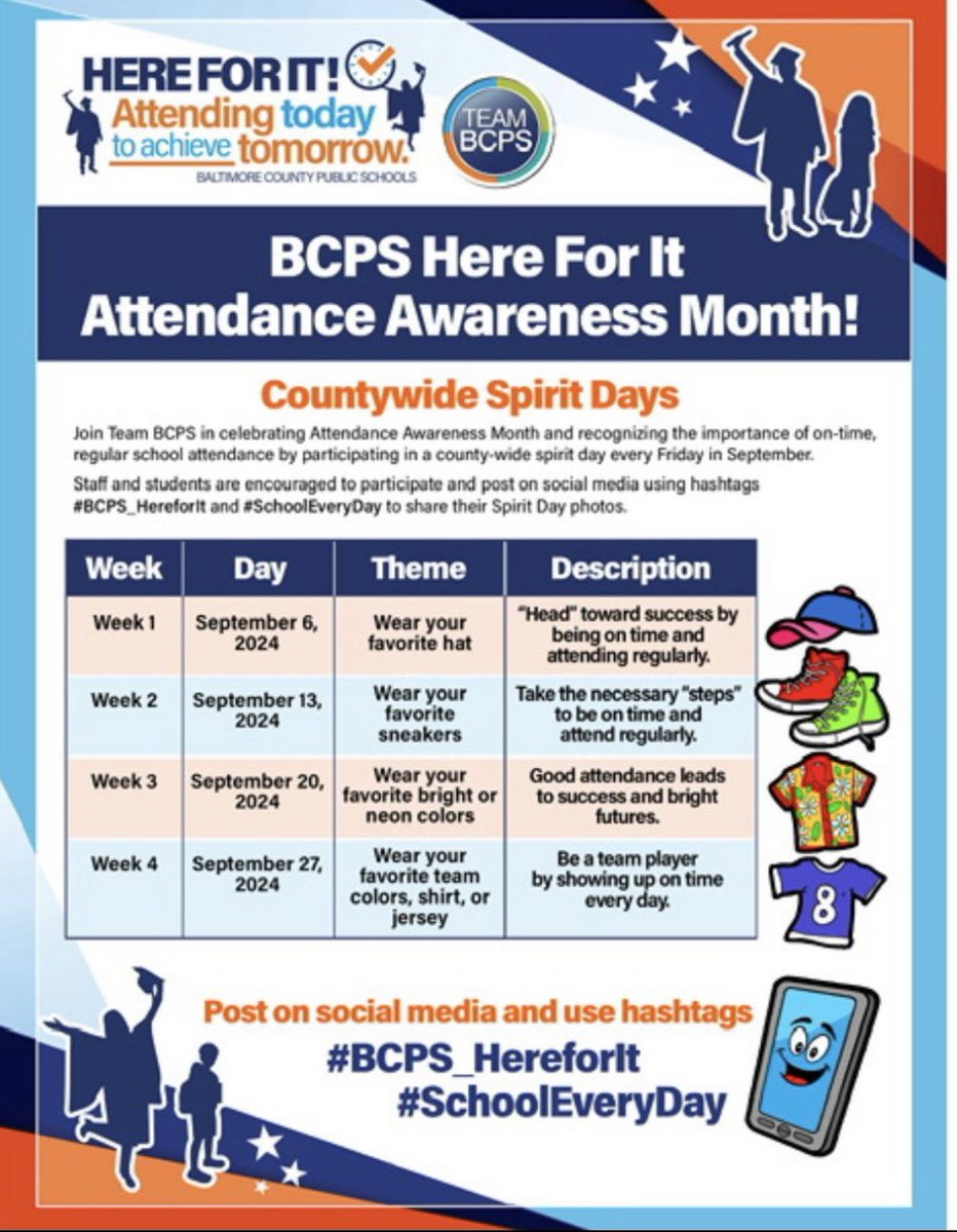 BCPS-PPW (@bcps_ppw) on Twitter photo Are you ready Team <a href="/BaltCoPS/">Baltimore County Public Schools</a>? Tomorrow is Wear Your Favorite Tennis Shoes Day. 👟Put on your sneakers & strut your commitment to on time, regular attendance. Let’s see that spirit across the county. <a href="/EHam100/">Erika Hamlet</a> <a href="/TaMeshaBCPS_PPW/">TaMesha, MBA, MHR</a> <a href="/HJFranklin1007/">Howard Franklin</a> <a href="/WVUTRICIA/">Mrs. M</a> @DrMRogersBCPS <a href="/BCPS_COS/">Mildred Charley-Greene</a> Are you ready Team <a href="/BaltCoPS/">Baltimore County Public Schools</a>? Tomorrow is Wear Your Favorite Tennis Shoes Day. 👟Put on your sneakers & strut your commitment to on time, regular attendance. Let’s see that spirit across the county. <a href="/EHam100/">Erika Hamlet</a> <a href="/TaMeshaBCPS_PPW/">TaMesha, MBA, MHR</a> <a href="/HJFranklin1007/">Howard Franklin</a> <a href="/WVUTRICIA/">Mrs. M</a> @DrMRogersBCPS <a href="/BCPS_COS/">Mildred Charley-Greene</a>