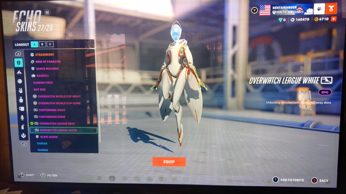 MrTeamPlayer37's tweet photo. @OWCavalry Theirs 4 Echo duplicate skins for OWL and OWC. Any differences other then the name change? Blizzard messed up. https://t.co/UQIZlDwnWR